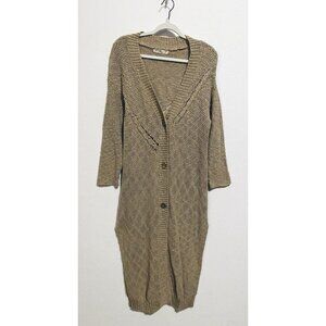 Natural Life Cardigan Sweater Womens XS/S Brown Long Line Cable Knit Cozy Comfy